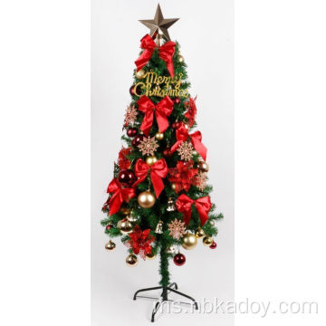 Suit pokok Krismas yang indah (pokok Krismas, loceng, satin)